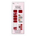 Dashing Diva Gloss Nail Strips - Santa's Helper | UV Free, Chip Resistant, Long Lasting Stickers | Contains 32 Nail Wraps, 1 Prep Pad, 1 File