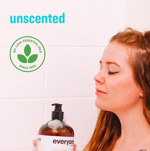 Everyone 3-in-1 Soap | Body Wash, Bubble Bath & Shampoo - Unscented, 32 Ounce (Pack of 2)
