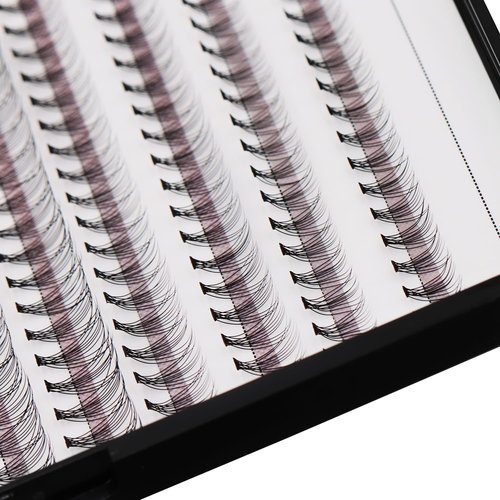 Bodermincer Large Tray 20D Cluster 0.07C,10 Lines,8-10-12-14mm Mixed,10-12-14-16mm Mixed,Natural Long Individual Flare Lashes Cluster False Eyelashes (10D 8-10-12-14mm Mixed)