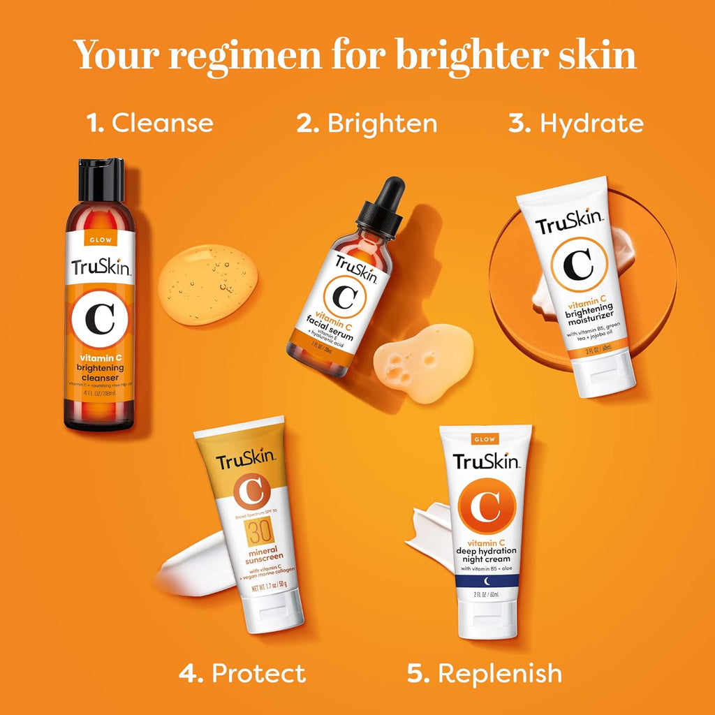 TruSkin Mineral Sunscreen SPF 30 - Zinc Oxide Broad Spectrum Protection with Squalane & Vitamin C | 1.7 fl oz