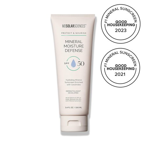 MDSolarSciences Mineral Moisture Defense SPF 50 Sunscreen - Broad Spectrum Protection for Face & Body
