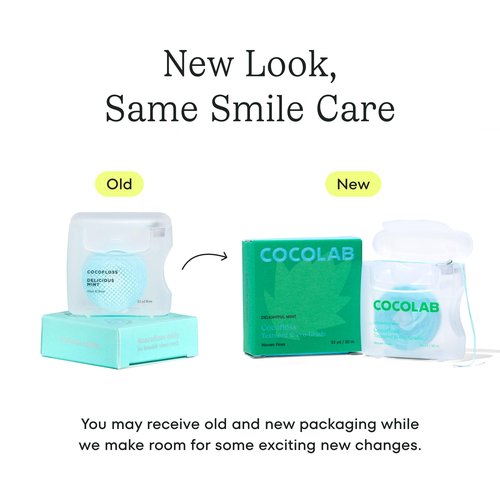 Cocofloss Woven Dental Floss, Dentist-Designed Oral Care, Mint, Waxed, Expanding, Vegan, Kid-Friendly String Floss with Coconut Oil, 3 Spools (33 yd Each)