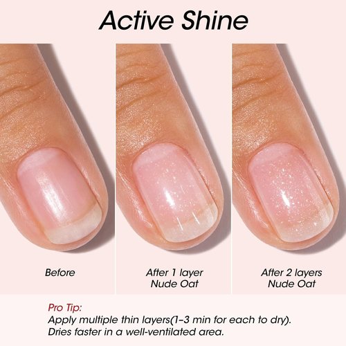 Gellen Active Glow Nail Polish - One-Step Plant-Based Nail Concealer & Strengthener | Ultra-Glowy Finish