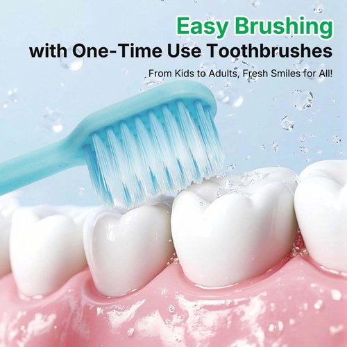 Fresings 30-Pack Premium Bulk Disposable Toothbrushes, Individually Wrapped, Soft Bristles, Peanut Grip Handle for Travel, Guest Bathroom, Hotel & Emergency Kits, Family, Kids & Adults, Single Use