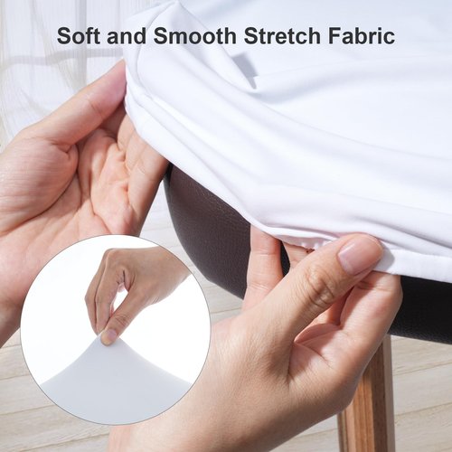 SHINARDO Massage Table Cover Set, Microfiber Material, Pocket-Style Blanket Protector, Fitted Sheet, Face Rest Cover (White)