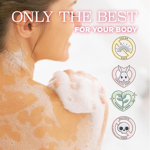 Luseta Pomegranate & Collagen Body Wash Rejuvenating Shower Gel Body Cleanser for All Skin Types Moisturizing and Hydrating Dry Skin 33.8oz