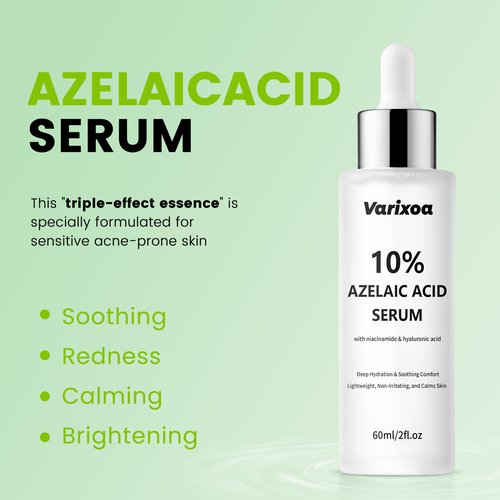 10% Azelaic acid Serum for face Inspired By Korean Skincare K Beauty Azalecic Acid Acido Azelaico Redness Soothing Serum with Azaleic acid, Hyaluronic Acid, Niacinamide, Spot Care(2FL.OZ/60 ML)