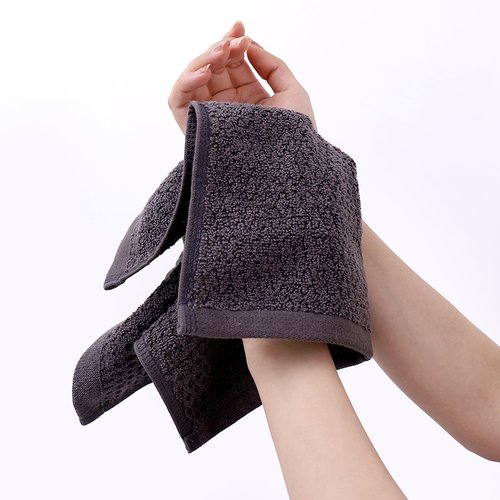 Everplush 6-Pack Premium Washcloths Set – Ultra Absorbent, Super Soft Essential Washcloths for Bathroom, Spa, Gym, and Face, Machine Washable (Charcoal, 13" x 13")