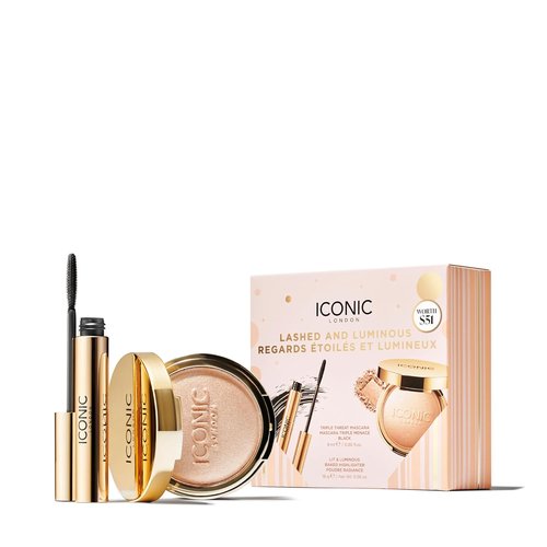 ICONIC LONDON Makeup Set - Natural Glow & Radiant Highlight | Travel-Friendly, Vegan, Cruelty-Free