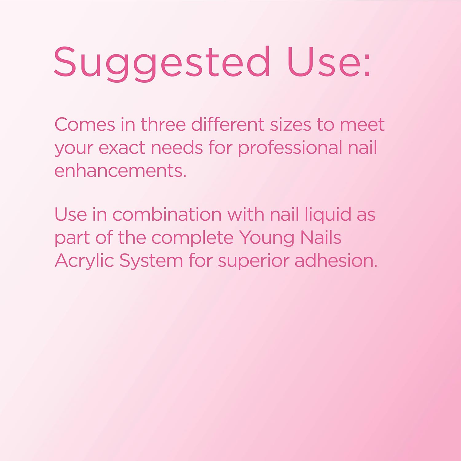 Young Nails Acrylic Core Powder - Professional Self-Leveling Nail Powder in Clear, Nude, Pink & White | 85g