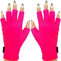 ManiGlovz -The Original Dermatologist Recommended UPF 50+ UV Protective Manicure and Sunblock Fingerless Gloves, Sun Protection, Driving and Gel Manicure Gloves in Neon Pink