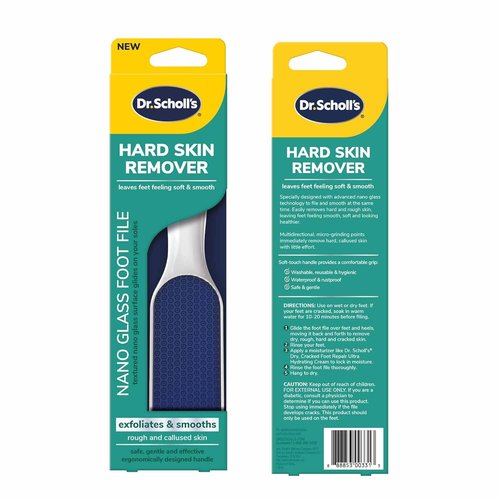 Dr. Scholl's Nano Glass Foot File - Durable Callus Remover & Pedicure Tool for Soft, Smooth Feet