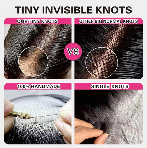 NIKISS 2x6 Skinlike Real HD Lace Closure Only, 0.095mm Ultra-thin Invisible Lace Pre-plucked Body Wave Human Hair Closure Swiss Lace Bleached Knots 16 Inch