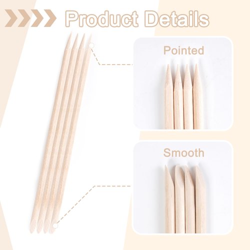 400 Pcs Orange Sticks for Nails, 4.5 Inch Wax Sticks for Waxing, Skin-Safe Cuticle Sticks for Nails Wood, Manicure Pedicure Tool for Manicure & Pedicure