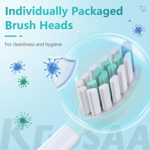 Replacement Toothbrush Heads for Philips Sonicare Electric Toothbrush, 2-in-1 Tongue Cleaner, 8 Pack, Mint Green,Suitable for Philips Sonicare Heads, C2, C1, C3, W1, W2, W3, G1, G2, G3