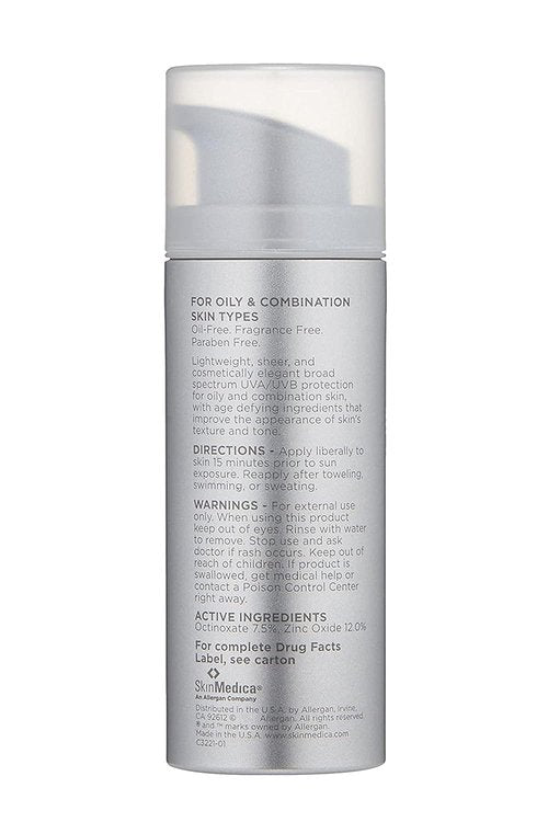 SkinMedica Essential Defense Mineral Shield SPF Sunscreen - Lightweight Facial Protection for Oily/Combination Skin, 1.85 Oz