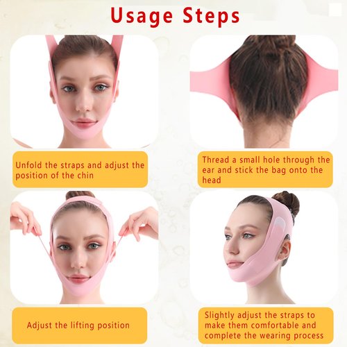 V - Line Neck Lift Tape Silicone Face Mask Dou Ble Chin Reducer, V - Line Lifting Mask Chin Strap For Sleeping - Sculpting Jawline & Double Chin Reduction