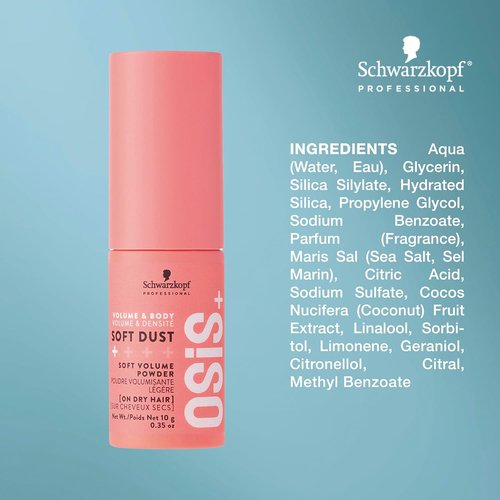 OSiS+ Soft Dust - Lightweight Volume Powder for Root Lift & Natural Shine | 0.35 oz