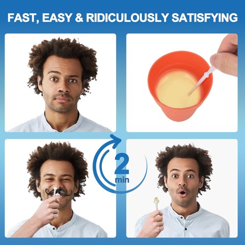 Nose Wax Hair Removal Kit by CoFashion | 100g Wax, 30 Applicators (15-30 Uses) | Painless, Quick & Easy for Men Women | 15 Mustache Guards, 2 Silicone Cups