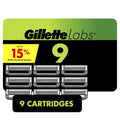 GilletteLabs Razor Blade Refills, Ultimate Precision Trimmer, 5 Bladed Refills, Compatible with Exfoliating Bar and Heated Razors, 9 Count