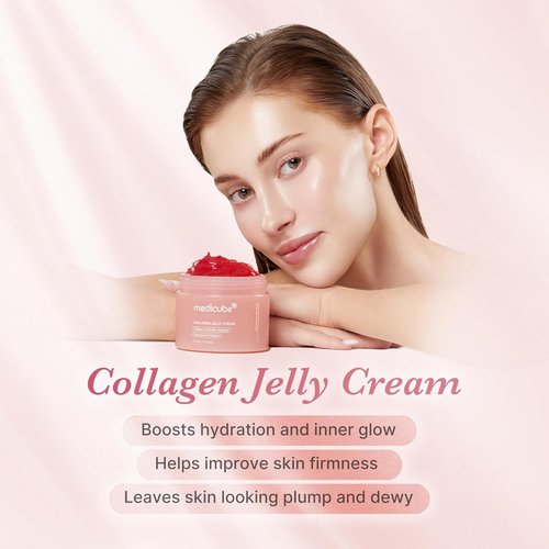 Medicube Collagen Jelly Cream - Niacinamide & Freeze-Dried Hydrolyzed Collagen - 24-Hour Hydration & Glow | 1.69 Fl Oz