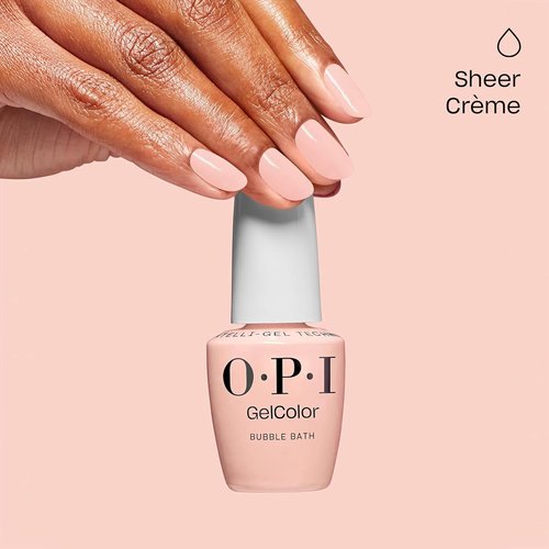 OPI GelColor Gel Nail Polish Trio - Iconic Sheer Nude Shades | Funny Bunny, Soft White + Bubble Bath, Nude Pink + Bare My Soul, Soft Beige Crème