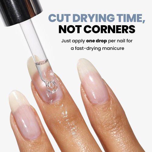LONDONTOWN Accelerating Drying Oil, Quick Dry Polish Drying Drops with Botanical Oils & Vitamin B5, Reduces Smudges, Adds Shine & Hydration, Easy to Use for Speedy Manicures, 0.4 Fl Oz