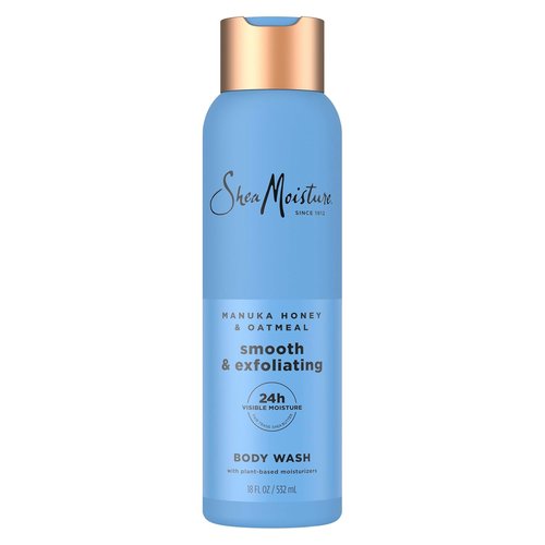 SheaMoisture Manuka Honey Oatmeal Body Wash - Smooth & Exfoliating for Healthy, Glowing Skin | 18 oz
