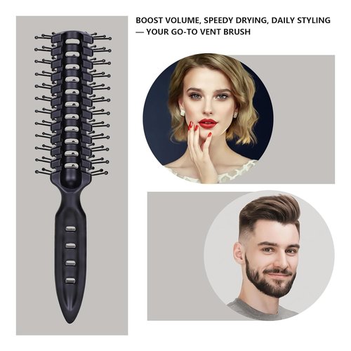 PERFEHAIR Vented Hair Brush - Lightweight Detangling & Quick Blow Drying for Fine & Medium Hair