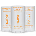 Native Deodorant Contains Naturally Derived Ingredients, 72 Hour Odor Control | Deodorant for Women and Men, Aluminum Free with Baking Soda, Coconut Oil and Shea Butter | Pumpkin Spice, 3-Pack
