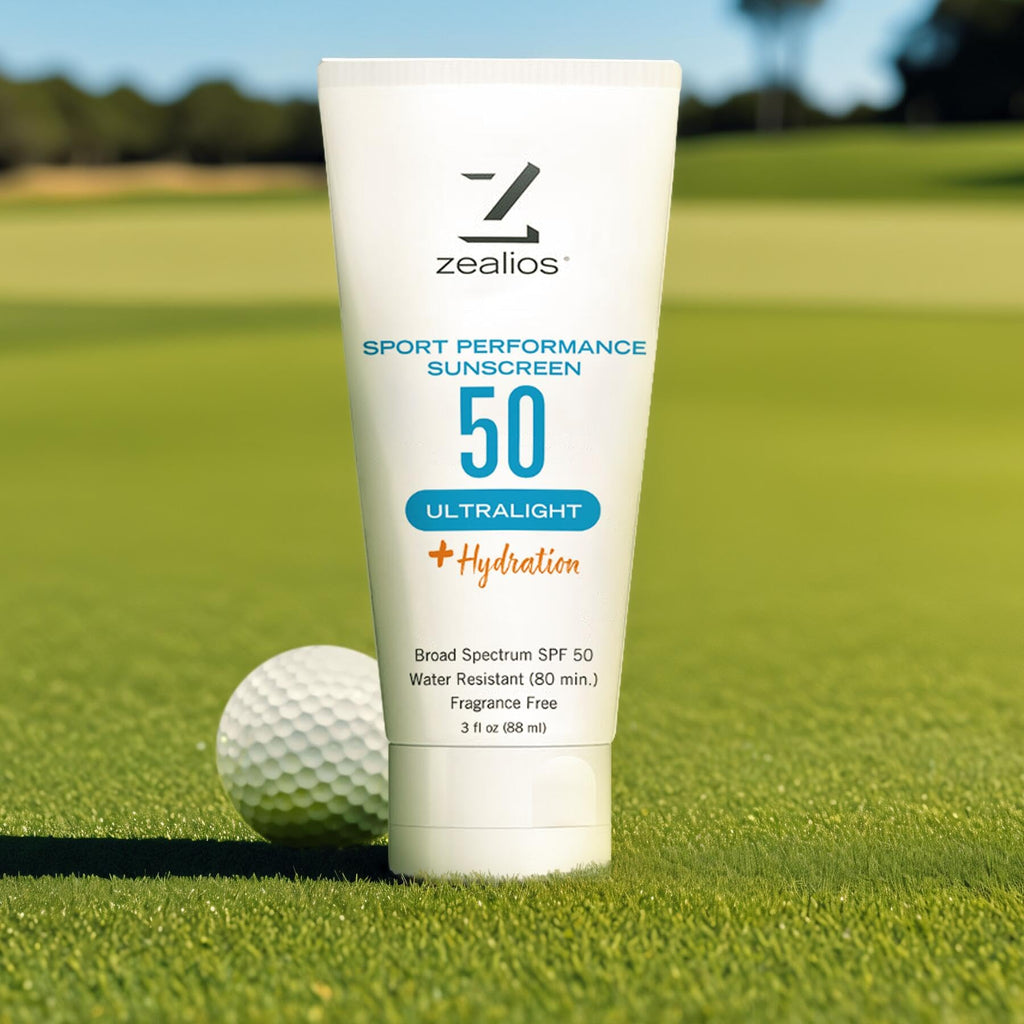 Zealios Sport Performance Ultralight SPF 50 Sunscreen +Hydration, 3 oz Tube, Broad Spectrum, Water & Sweat Resistant (80 min) Non-Greasy, Fragrance-Free Lotion for Swimming, Running & Cycling