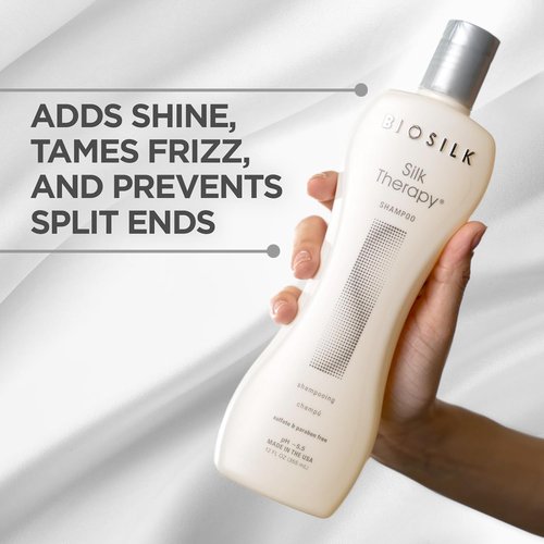 BioSilk Silk Therapy Shampoo - Gentle Cleanser for Healthy, Shiny Hair | Sulfate-Free, 12 Oz