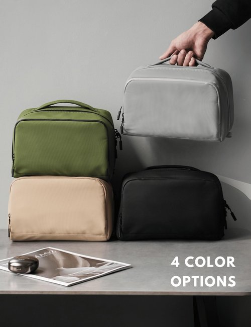 Oaque Large Hanging Travel Toiletry Bag for Men Women, 6L Dopp Kit Wide Open Cosmetic Makeup Bag Water-resistant Bathroom Shower Bags for Toiletries, Grooming, Shaving Organizer Bag
