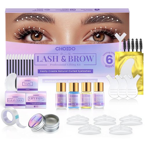 Lash Lift Kit - Eyelash Perm Kit - Eyebrow Lamination Kit, 2 in 1 Professional Eyelash Curling Lash Extension & Eyebrow Lift Kit, Eyelash Lift Kit Easy to Use for Salon & DIY Home Use, Lasts 6-8 Weeks