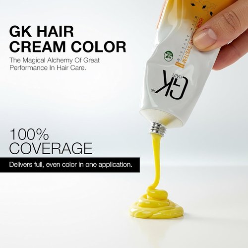 GK HAIR Color Cream 10.0 Lightest Platinum Blonde - 100% Grey Coverage | Semi, Demi, Permanent | Salon Quality Hair Dye - 3.4 Oz