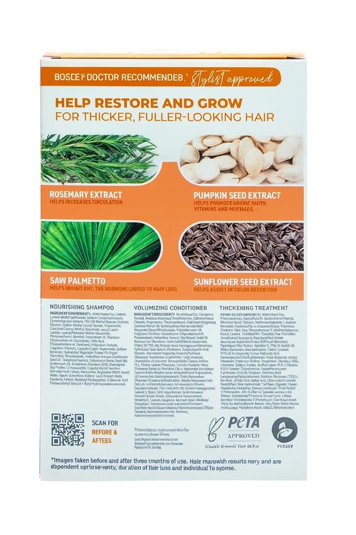 BosleyMD BosRevive Hair Care Kit - Color-Safe Solution for Thinning Hair | 30-Day Starter Size with Biotin & Botanical Extracts