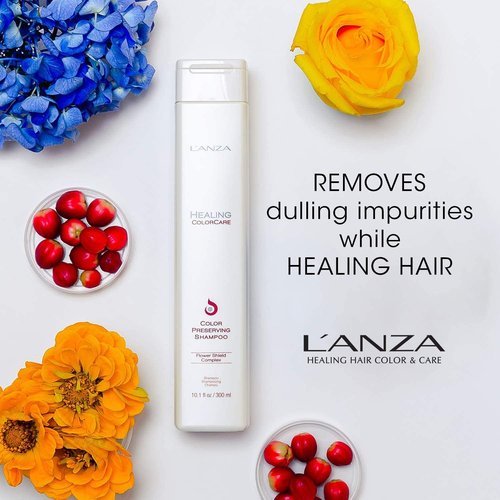 L'ANZA Healing Colorcare Shampoo - Color-Safe Repairing Cleanse for Dry, Damaged Hair | Sulfate-Free (10.1 Fl Oz, Pack of 2)