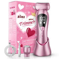 rategist Cordless Electric Razors for Women: Rechargeable Painless Bikini Trimmer for Body Hair - IPX7 Waterproof Shaver with LED Display for Face/Underarm/Leg Blush Pink