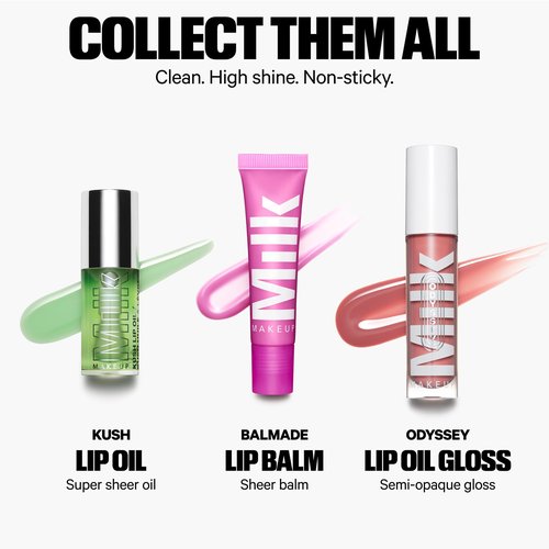 Milk Makeup Balmade Electrolyte Lip Balm – Hydrating, Sheer Gloss Nourishes + Replenishes Moisture – Clean, Vegan Formula with High-Shine Finish – Werk Out (Dusty Rose, Melon Punch), 0.4oz