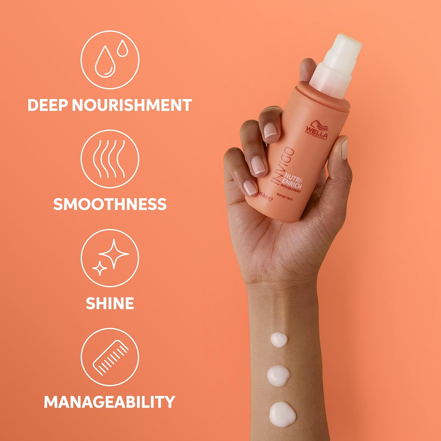 Wella Professionals Invigo Nutri-Enrich Styling Treatment - Deep Moisturizing for Dry & Damaged Hair | 5.07 oz