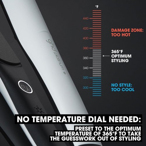 GHD Platinum+ Styler - 1" Professional Flat Iron Hair Straightener for Stronger, Shinier Hair