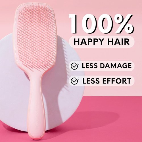 Lily England Detangling & Styling Brush - Pain-Free Rose Gold Brush for Curly Hair - Flexible Bristles for Wet & Dry Use