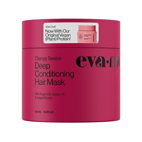 Eva NYC Therapy Session Deep Conditioning Hair Mask - Vegan Protein & Jojoba Oil for Hydration & Repair - 13.5 fl oz