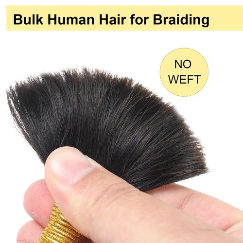 Human Braiding Hair Curly Bulk Human Hair for Braiding No Weft Human Hair Bundles for Braiding Wet and Wavy Human Hair Braiding Hair for Boho Box Braids 100g Per Pack 18 Inch