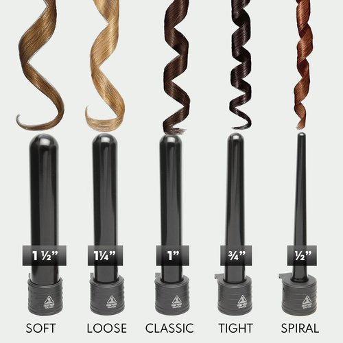 Deluxe Beauty Professional 8 Piece Interchangeable Flat and Curling Iron Set - Instant Hair Straightening Iron - Professionally Curl Your Hair - Instant Results! (Pink)