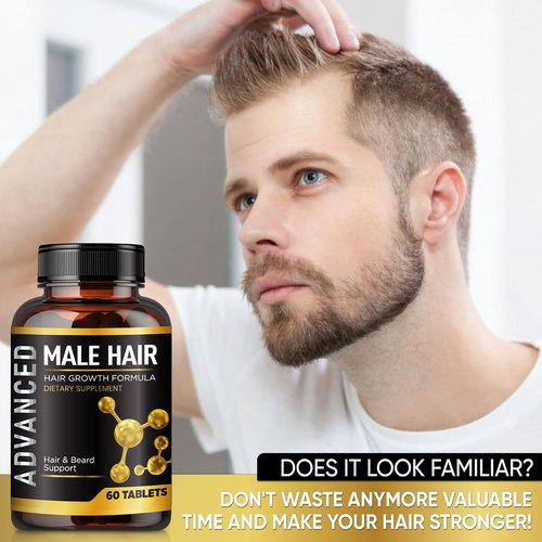 Skiennix Hair Growth Vitamins for Men - DHT Blocker & Biotin Supplement for Thicker, Fuller Hair