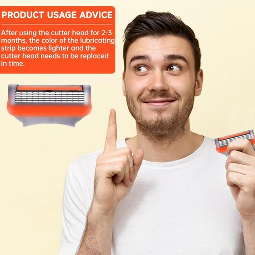 Skiennix 24Pcs Premium Razor Blades - 5-Layer Stainless Steel Refills for Gillette Fusion 5