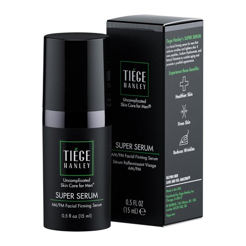 Tiege Hanley Anti-Aging Face Serum for Men - Super Serum with Peptides & Retinyl Palmitate | 0.5 Fl Oz