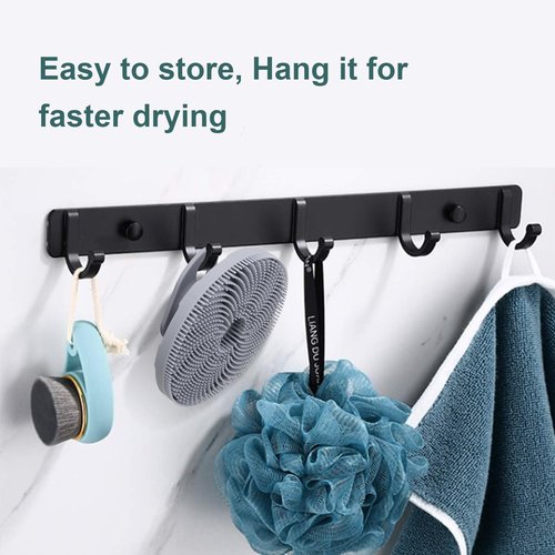 INNERNEED® More Hygienic Silicone Body Scrubber Exfoliating & Massaging Shower Brush, Bathing Tool, for All Skin Types, Lathers Well, Longer Service Life (Black+Gray)