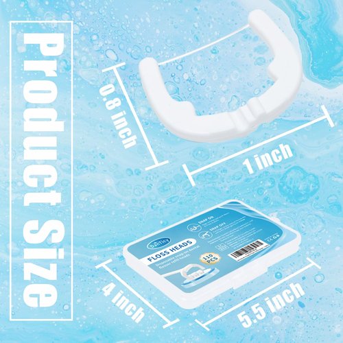 Ultraclean Access Flosser Refill Heads Snap-On Dental Flosser Refill Heads for Proper Oral Care & Hygiene 110PCS